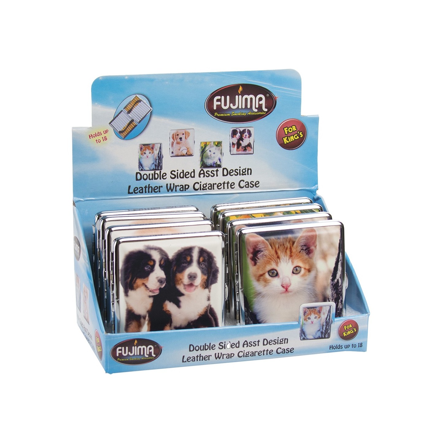 Leather Cig Case DBL Kingsize 8PK (CLC15)