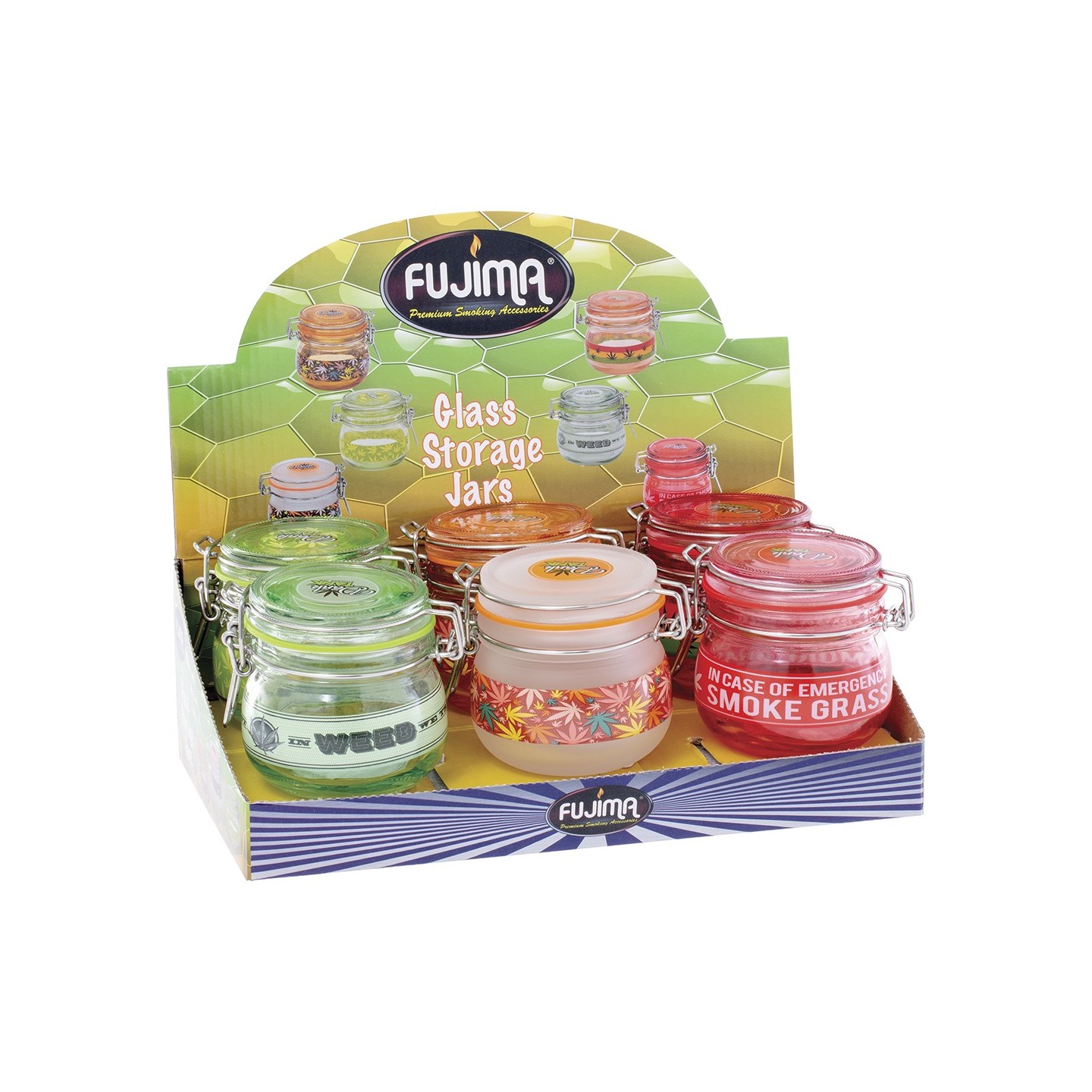 Stash Storage Glass Jars 150ml 6pk (GJD10)