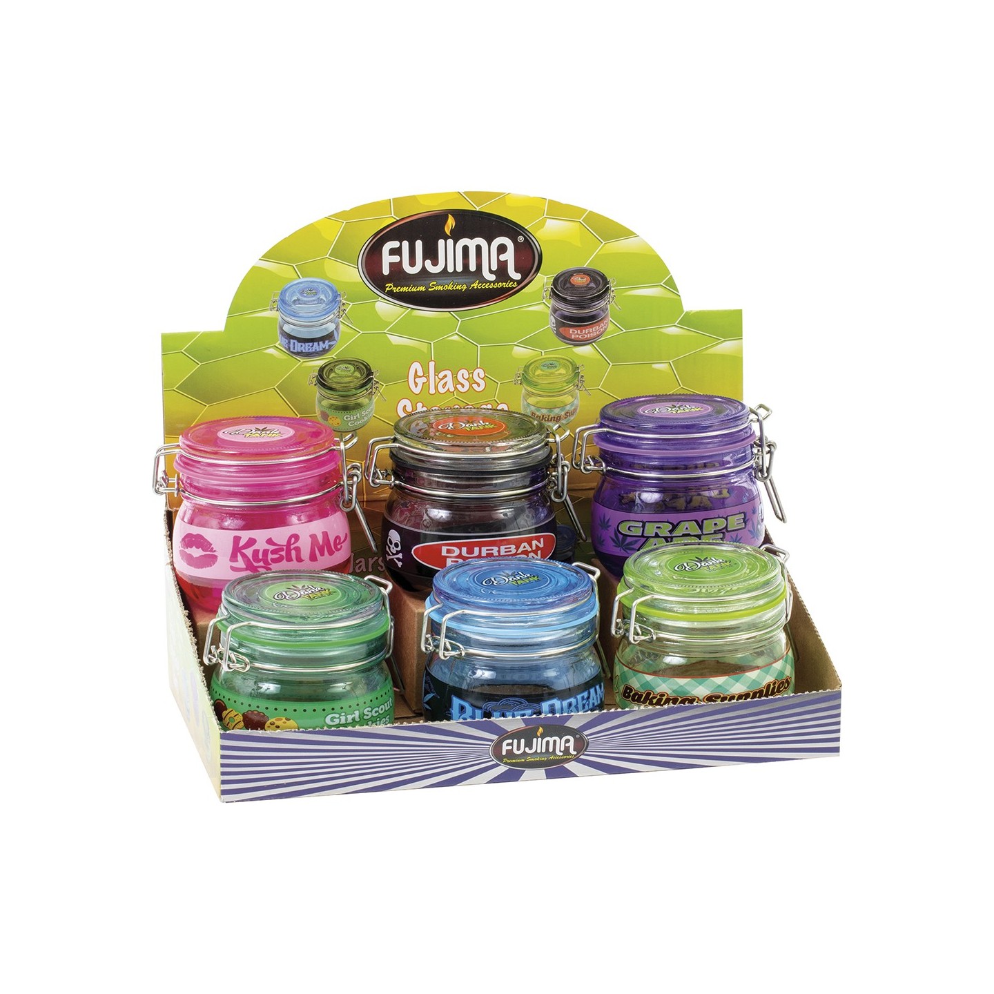 Stash Storage Glass Jars 150ml 6pk (GSJ1)