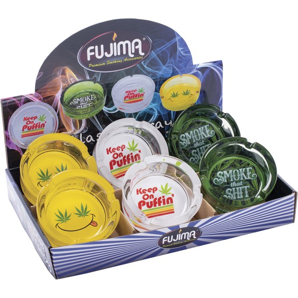 Glass Asst Ashtray 6PK (GA57)