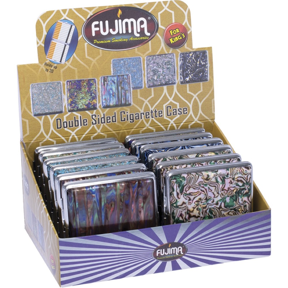 Leather Cig Case Shell Design Kingsize 8PK (CLC26)