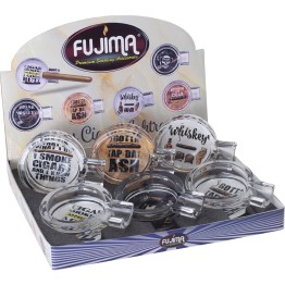 Glass Asst Ashtray Cigar Puns 6PK (GA50)