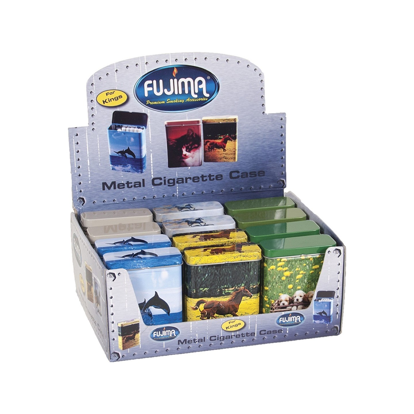 Tin Animal Design Cig Case King Size 12CT (CH62)