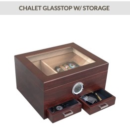 Chalet Humidor W/ Glass Top 50CT