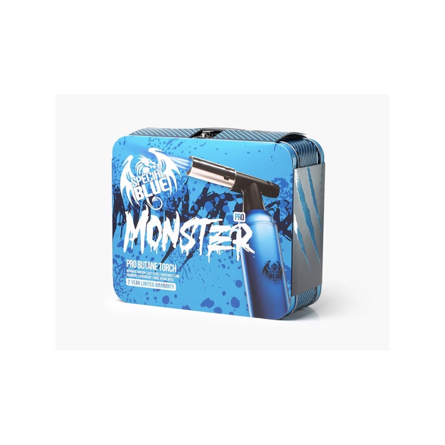 Monster Pro Torch Lighter W/ Blue Tin