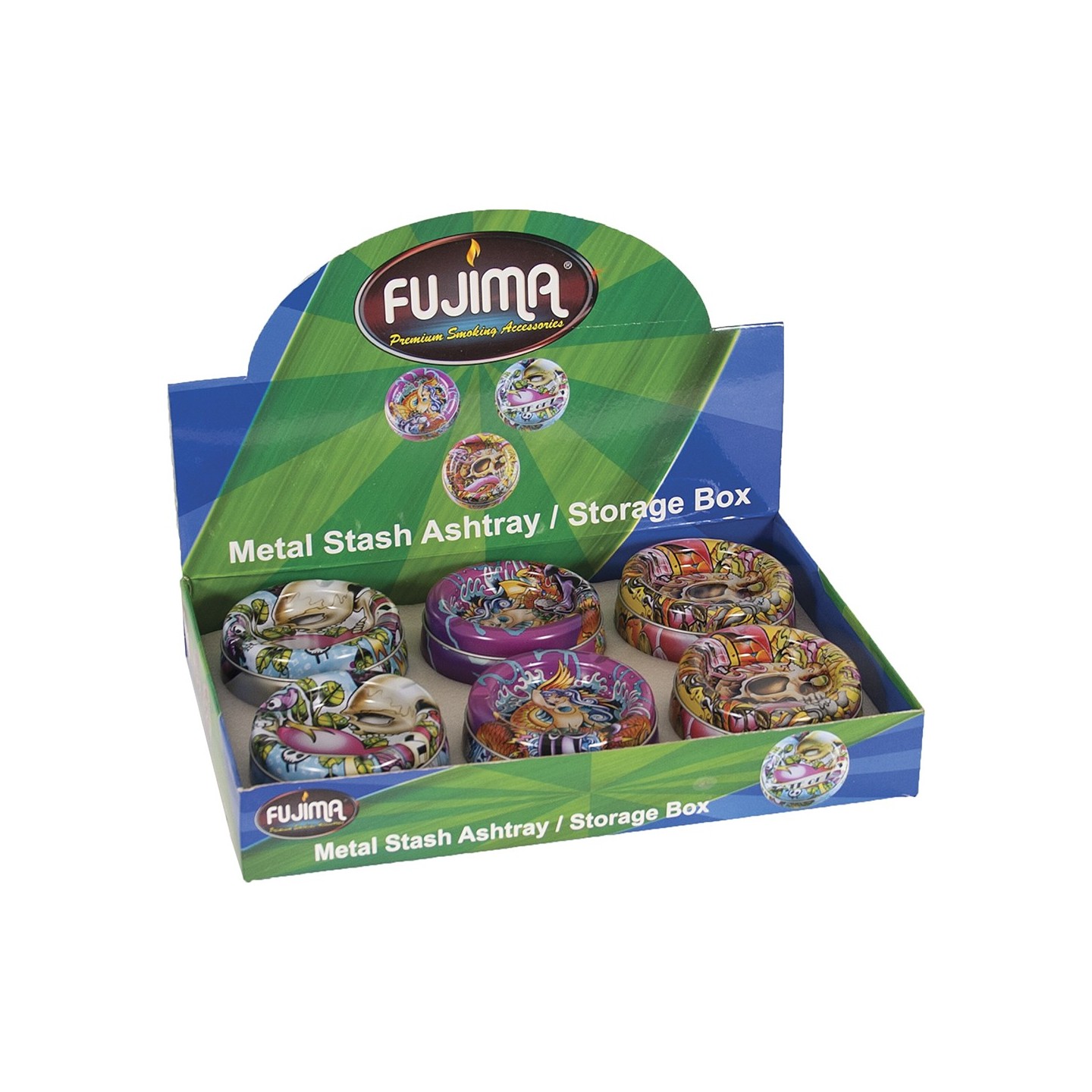 Ashtray Metal Asst 12PK (AS6)