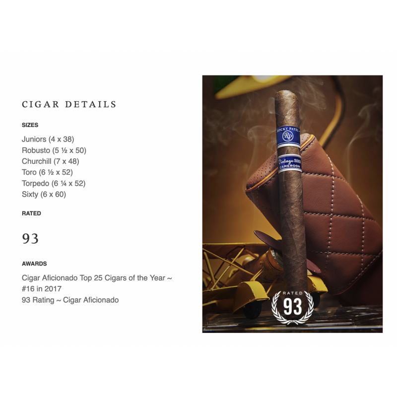 Rocky Patel Vintage 2003 8YRS Aged Robusto 20/BX Rocky Patel Vintage 2003 8YRS Aged Robusto 20/BX