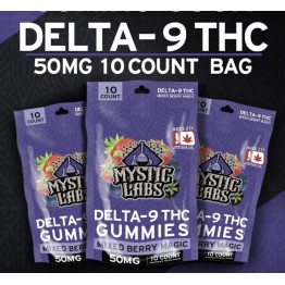 Mystic Labs D9 THC Gummies 50mg 10ct