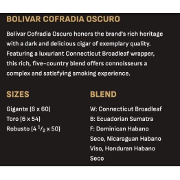 Bolivar Cofradia Oscuro No. 660