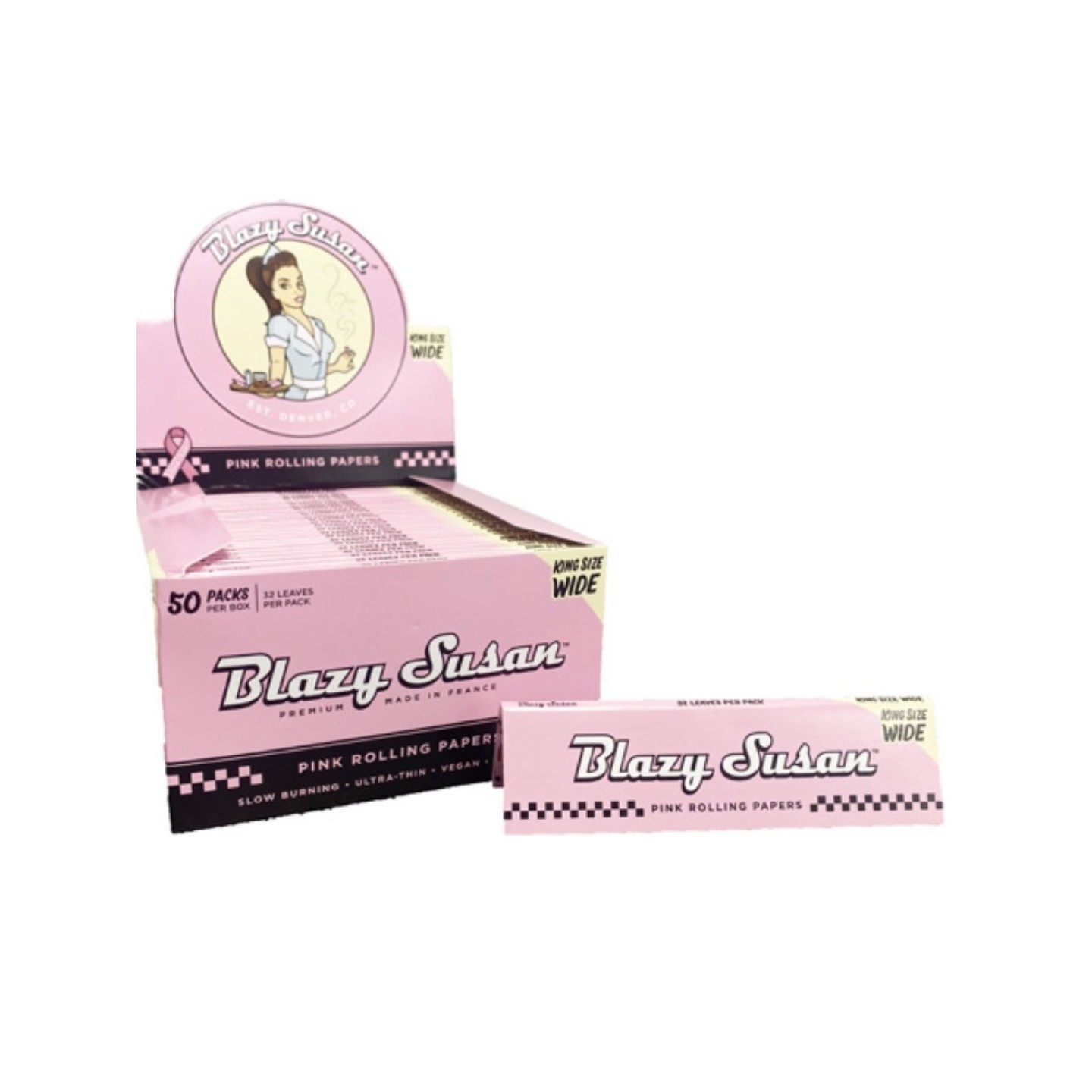 Blazy Susan Pink Papers KS Wide 50CT-32 Per Pack