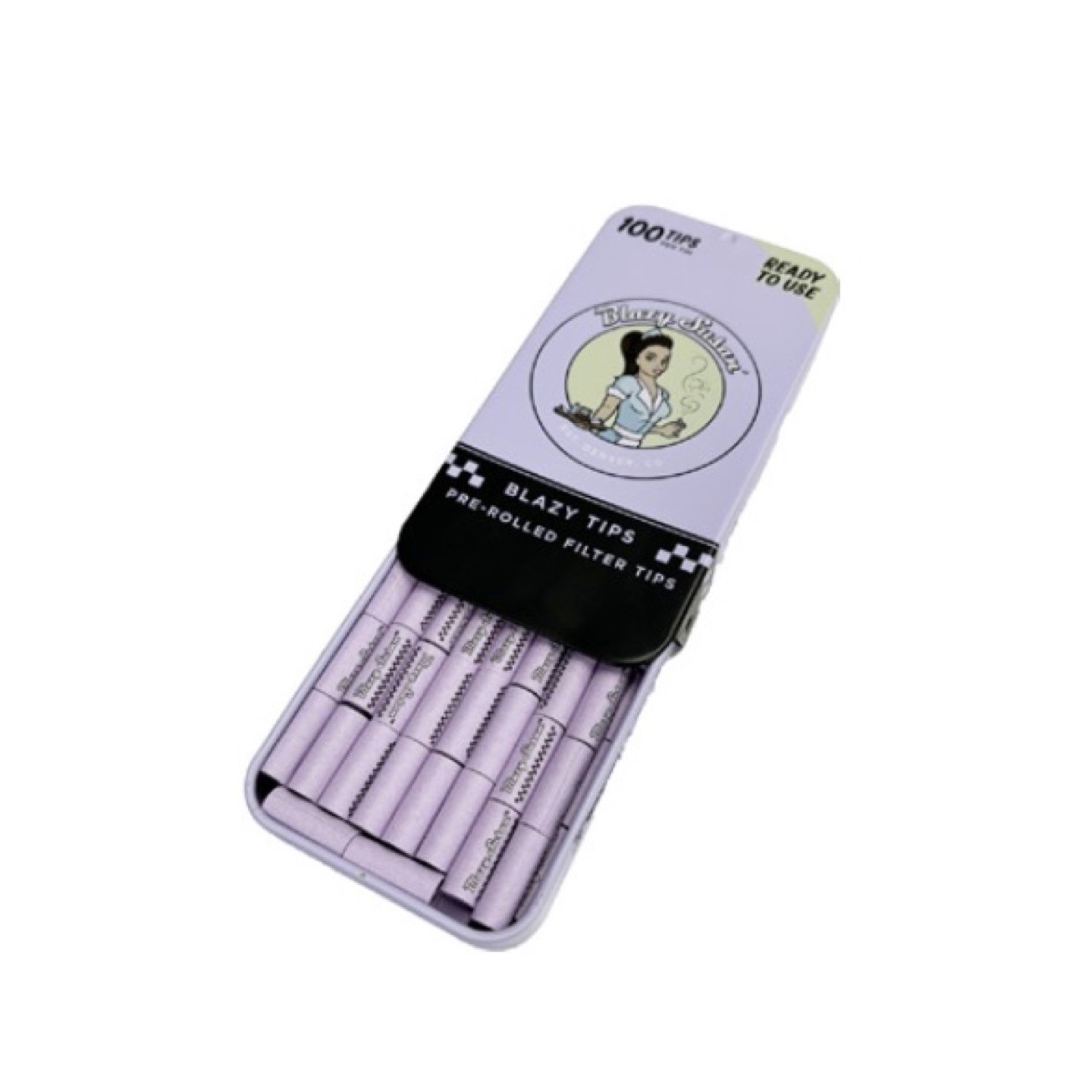 Blazy Susan Purple PreRolled Filter Tips 100TIN-12BX