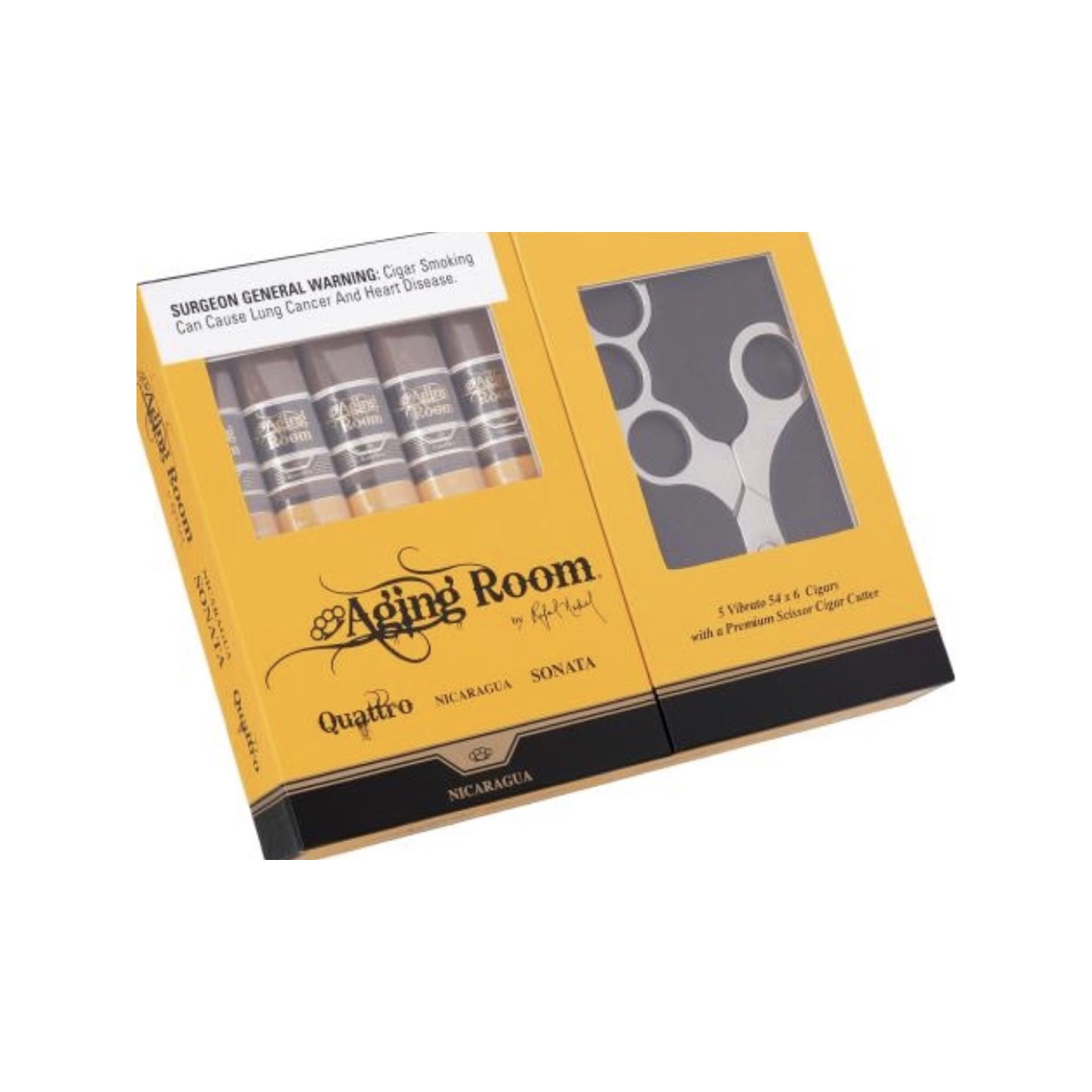 Aging Room Quattro Nic Sonta Gift Set 5 Cigars W/ Cutter