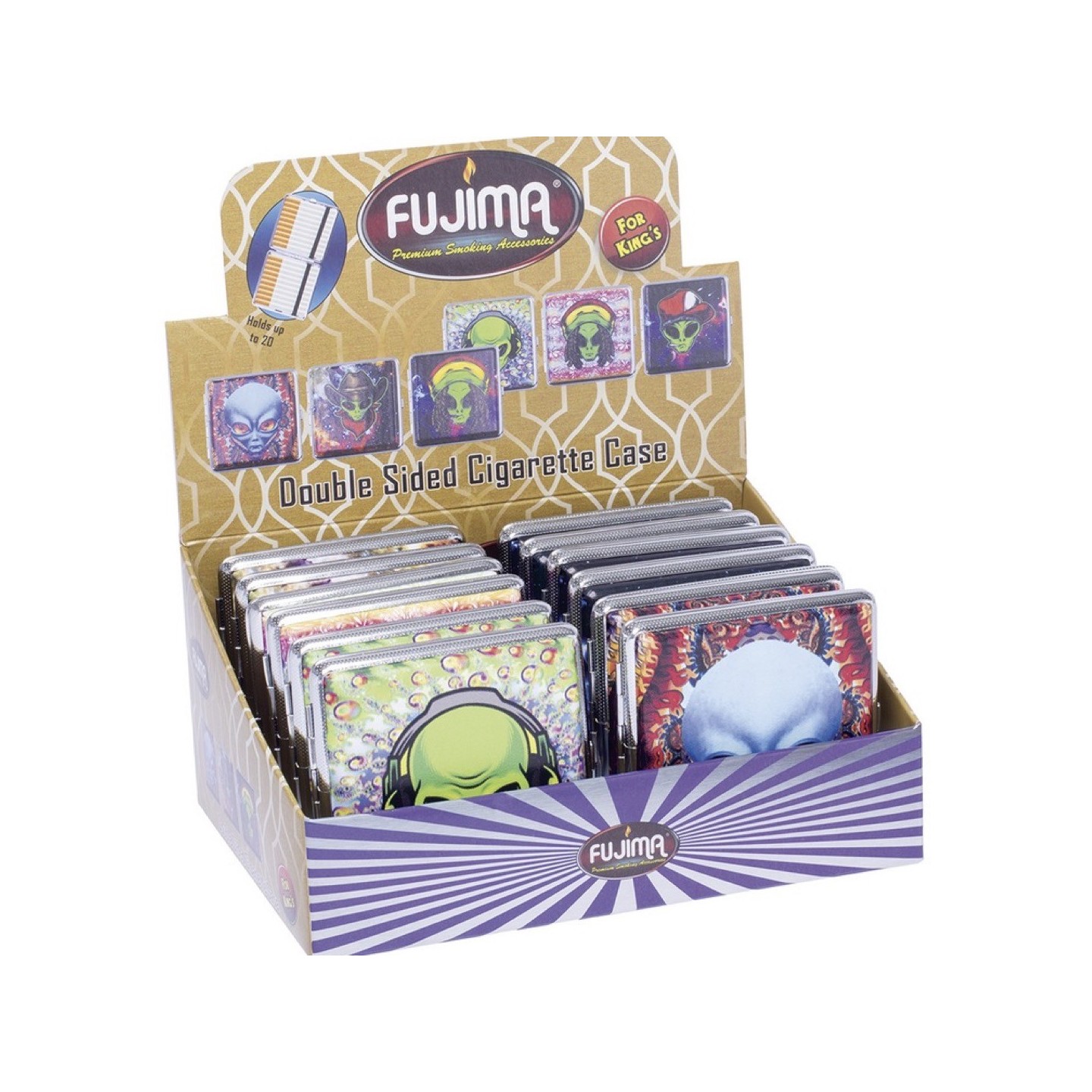 Cig Case Alien Design Kings 12PK (CLC34)