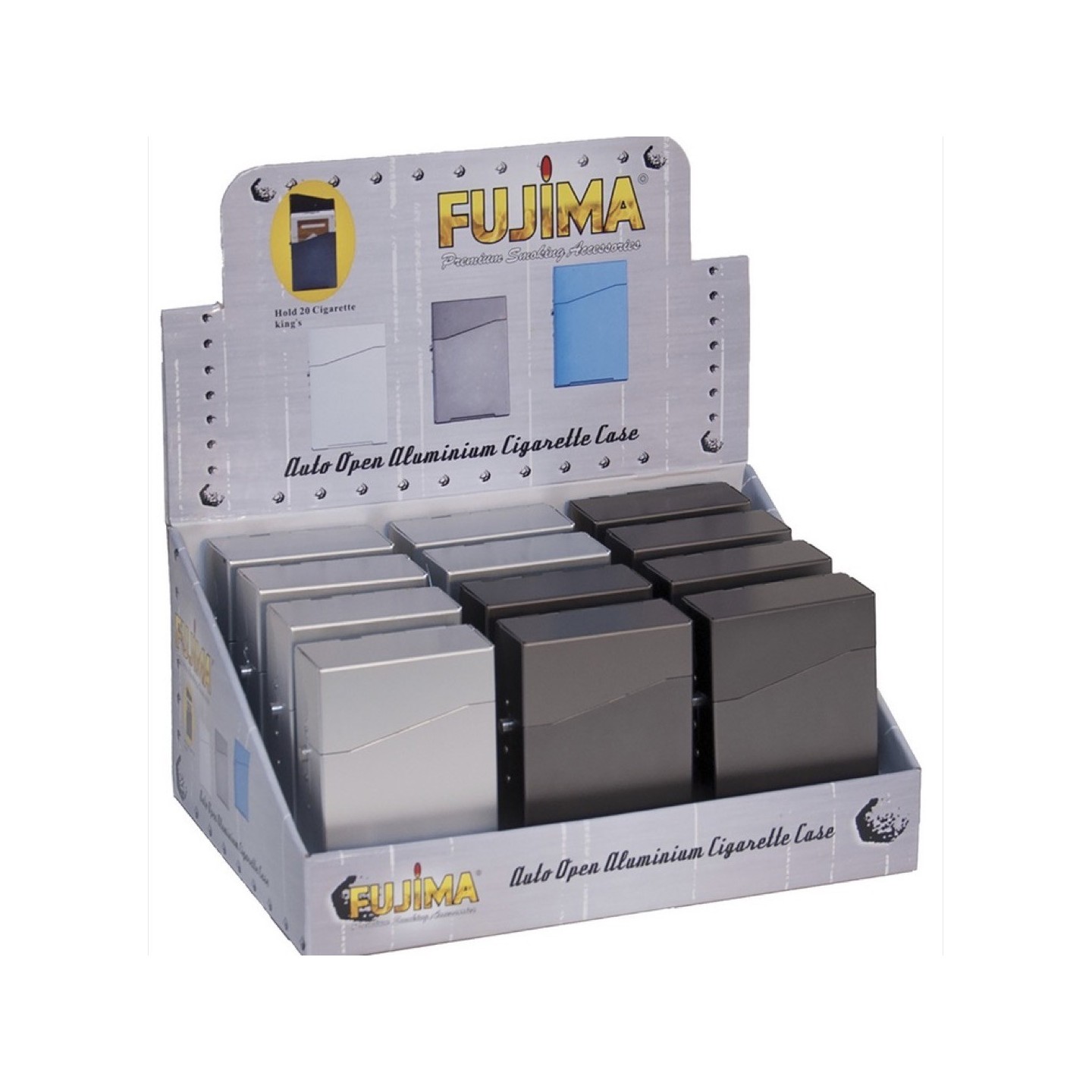 Cig Case ASST Design Tin King 12CT (CH16)