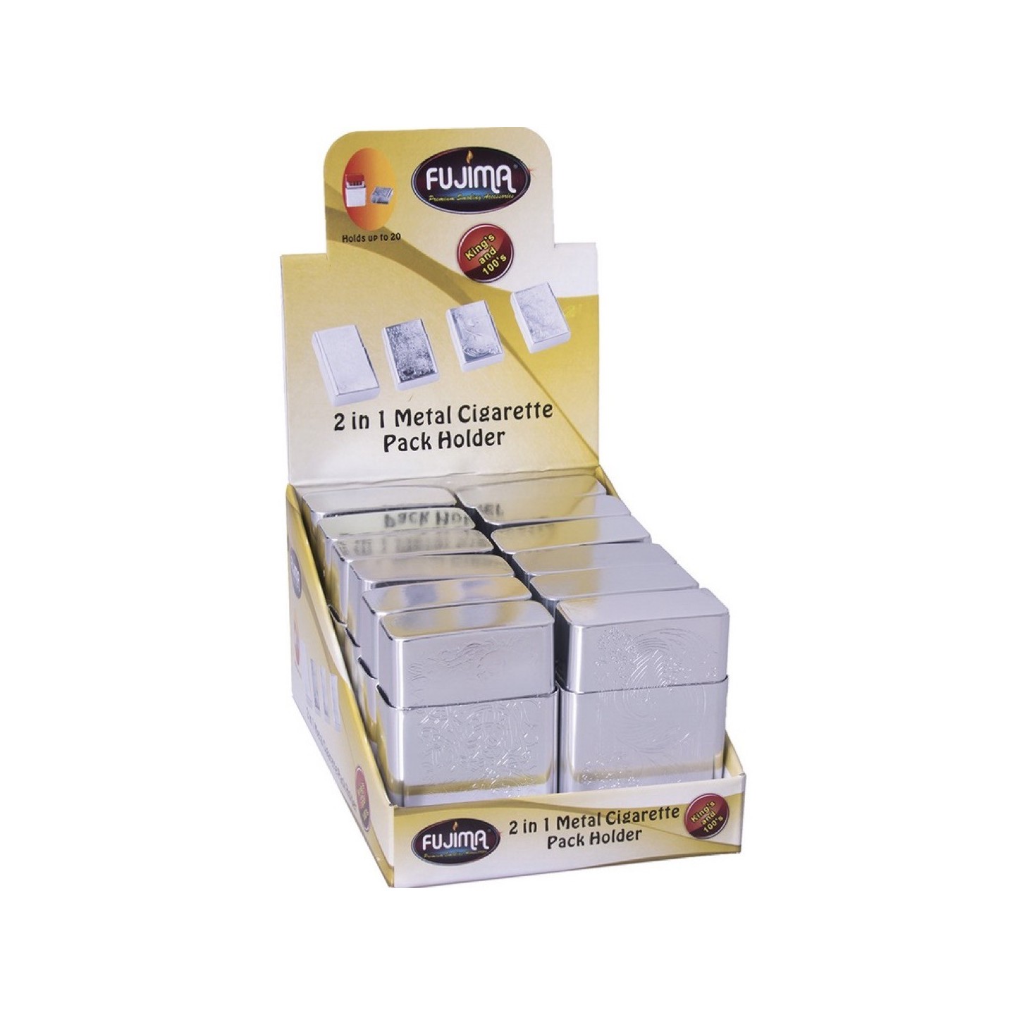 Cig Case Metal KS & 100S 12CT (CH24)