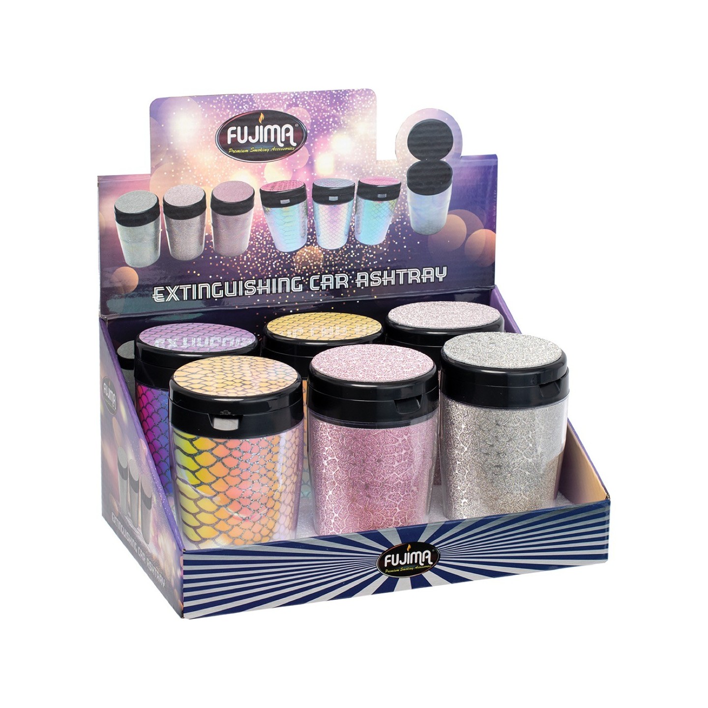 Glitter Girly Extinguishing Ashtray 6CT (EX35)