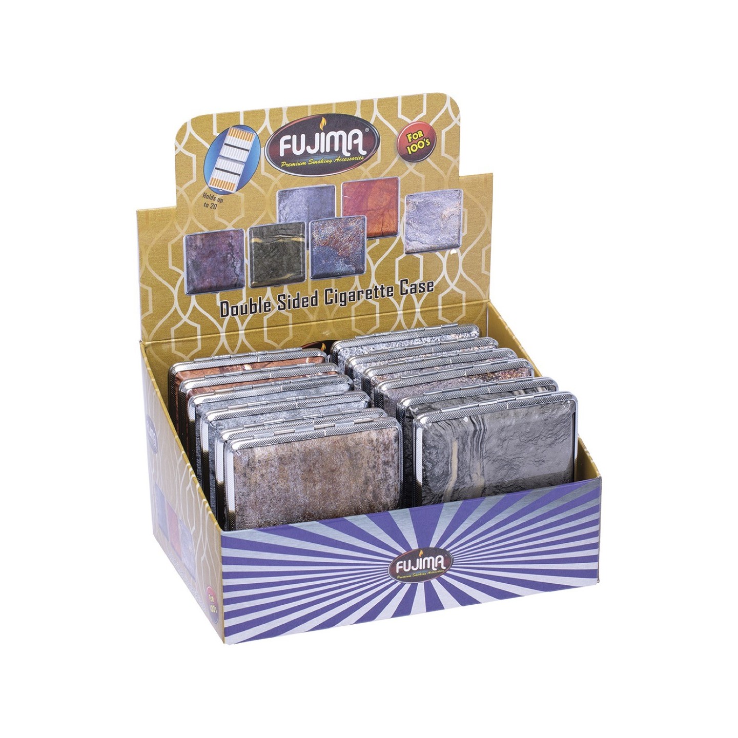 Cig Case Marble Design 100s 12CT (CLC29)