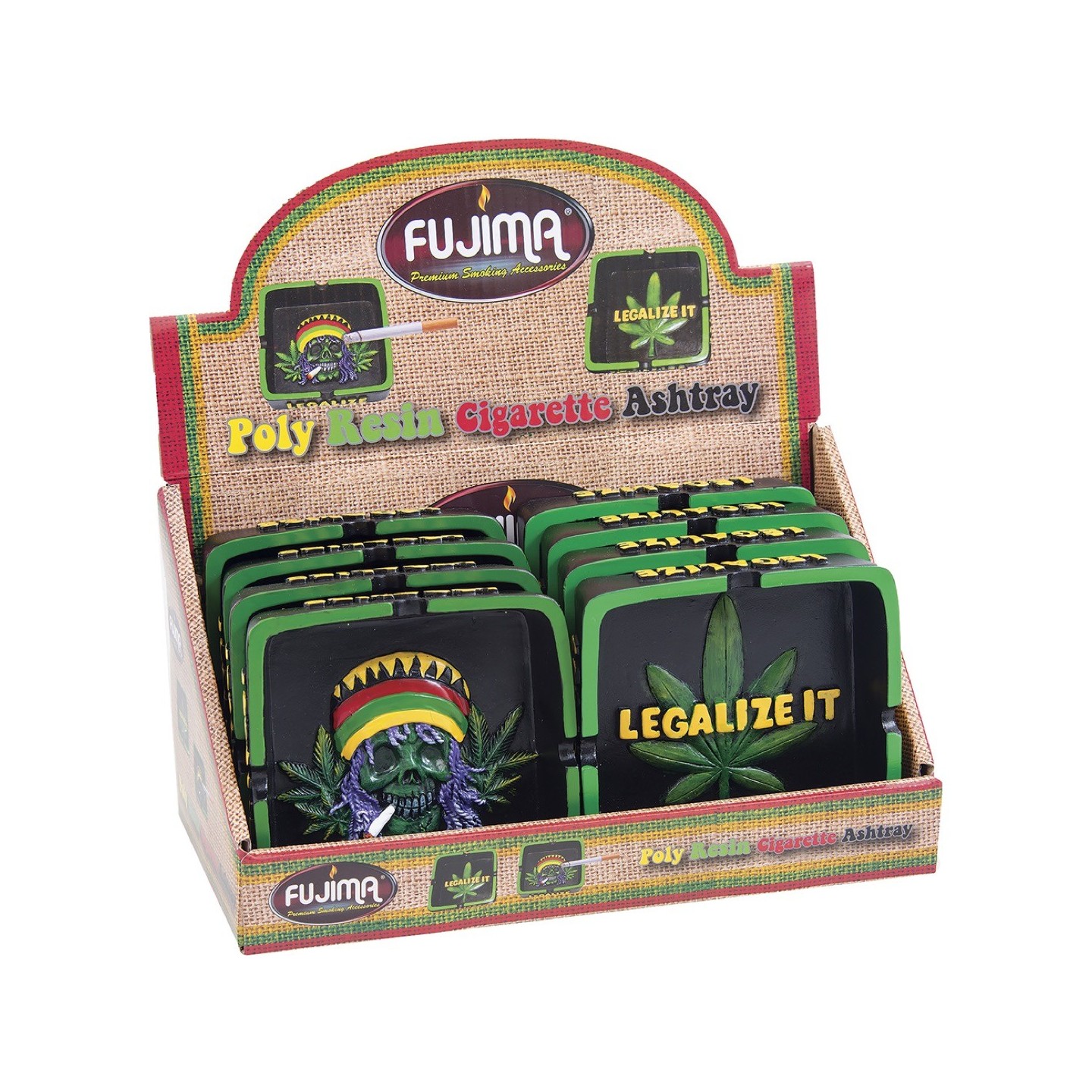 Poly Stone Square Ashtray 8CT (LT144)