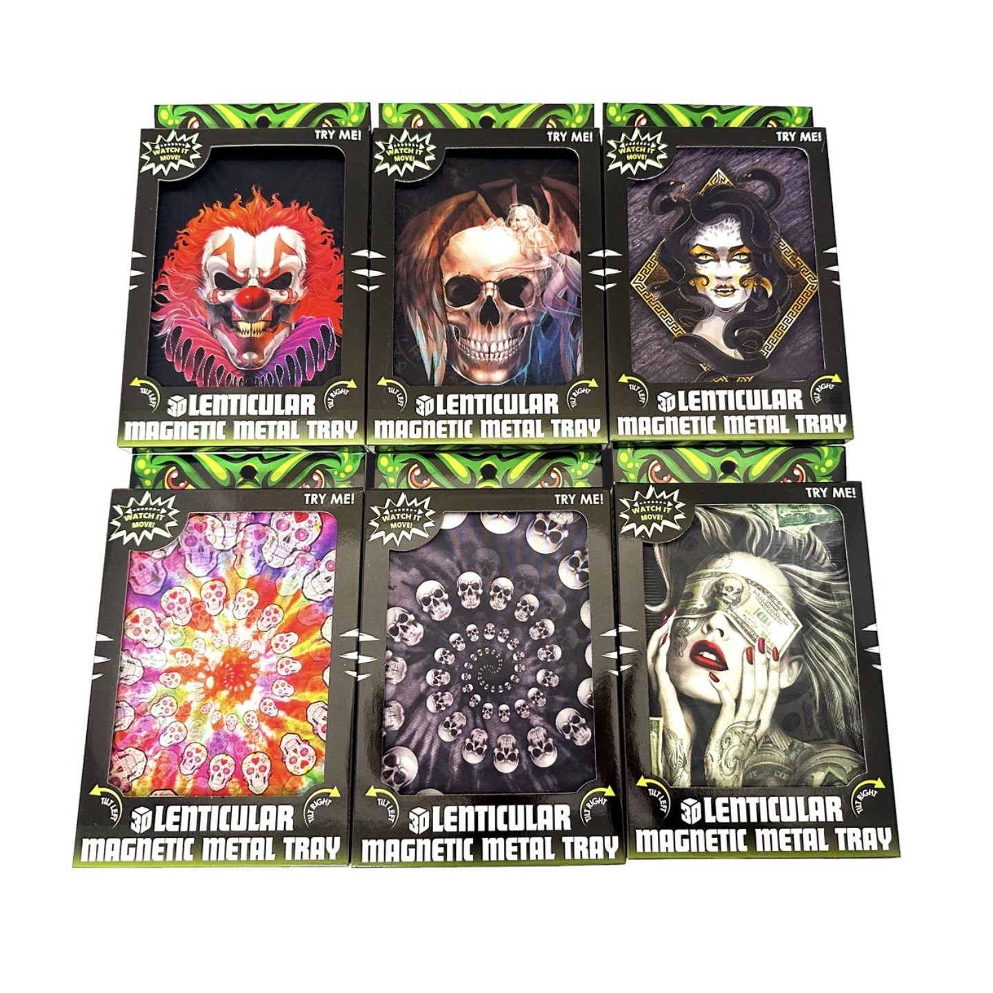 3D Lenticular Magnetic Metal Tray 6pk (24205)