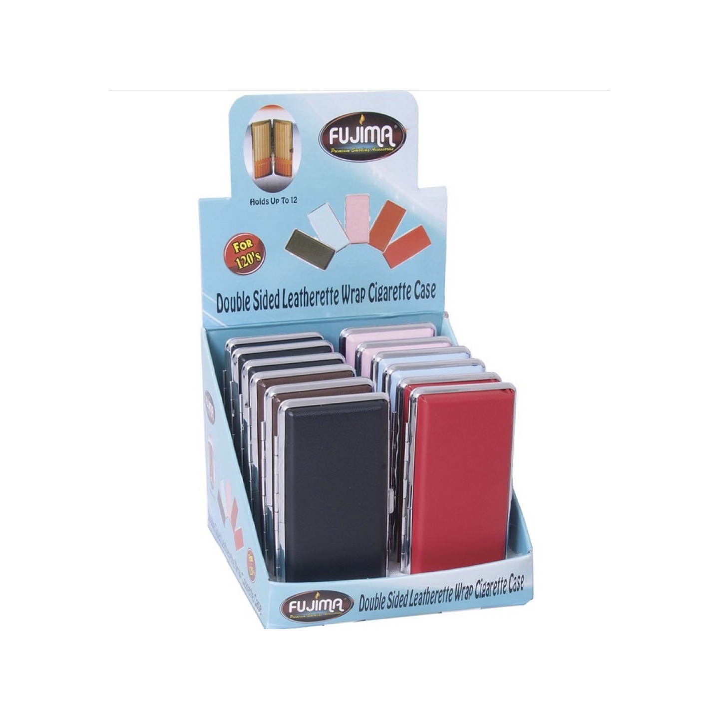 Cig Case DBL Sided Leather 120 12CT (CLC120S)