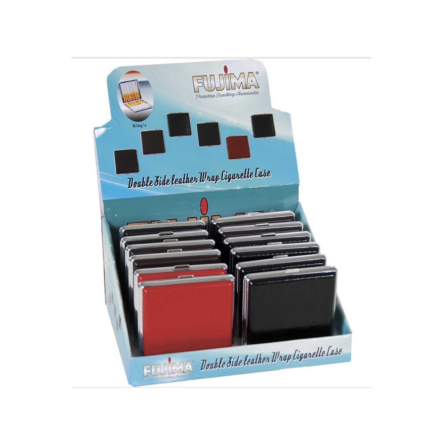 Cig Case DBL Sided Leather KS 12CT (CLC5)