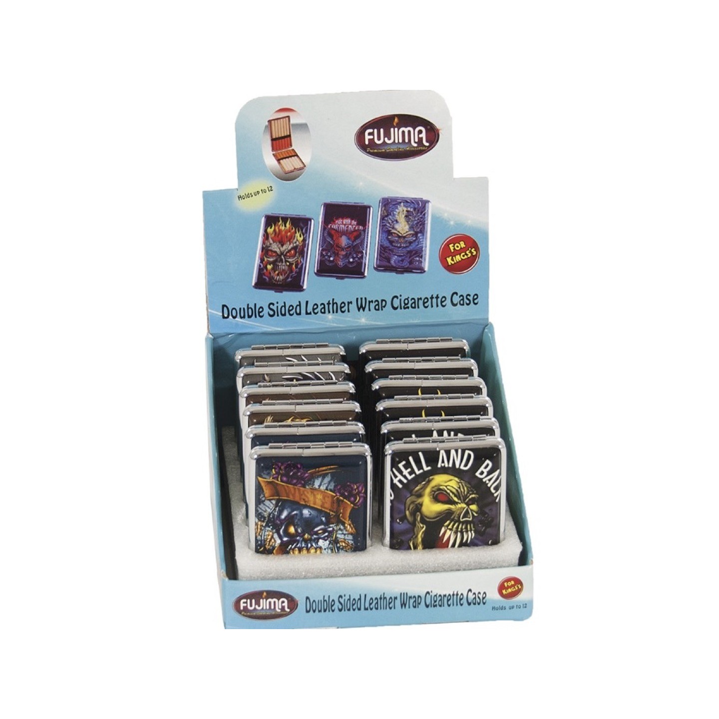 Cig Case Skull DBL Sided KS 12CT (CLC11)