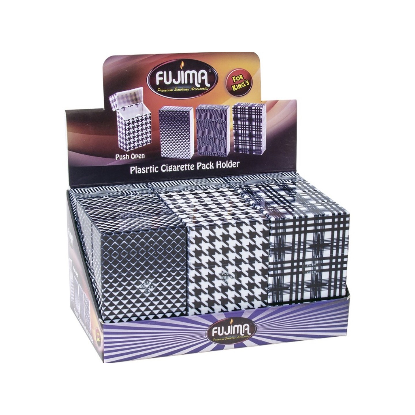 Cig Case Black & White Finish 12CT (CH120)