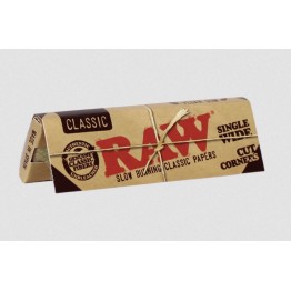 Raw Classic Cut Corners Single Wide Rolling Papers 50PK
