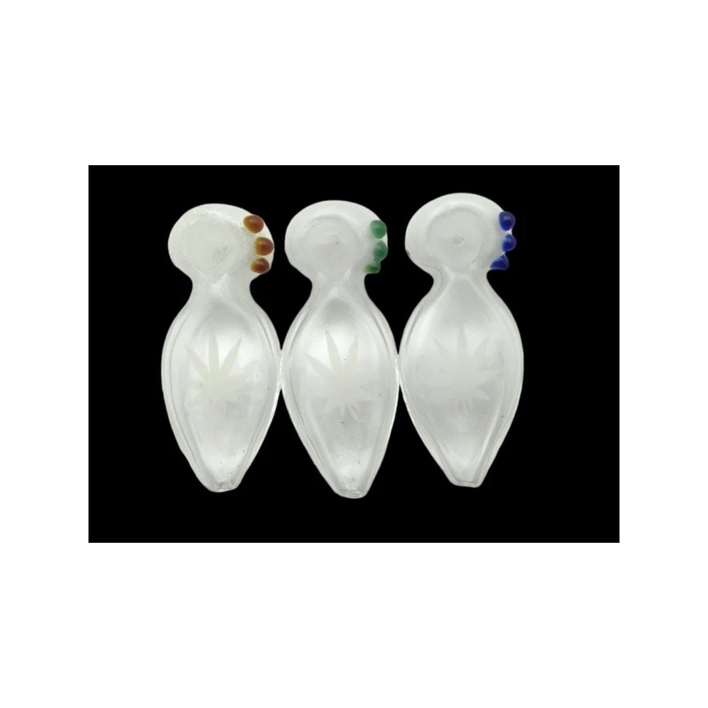 Glass Hand Pipe Glow In The Dark (C0485)