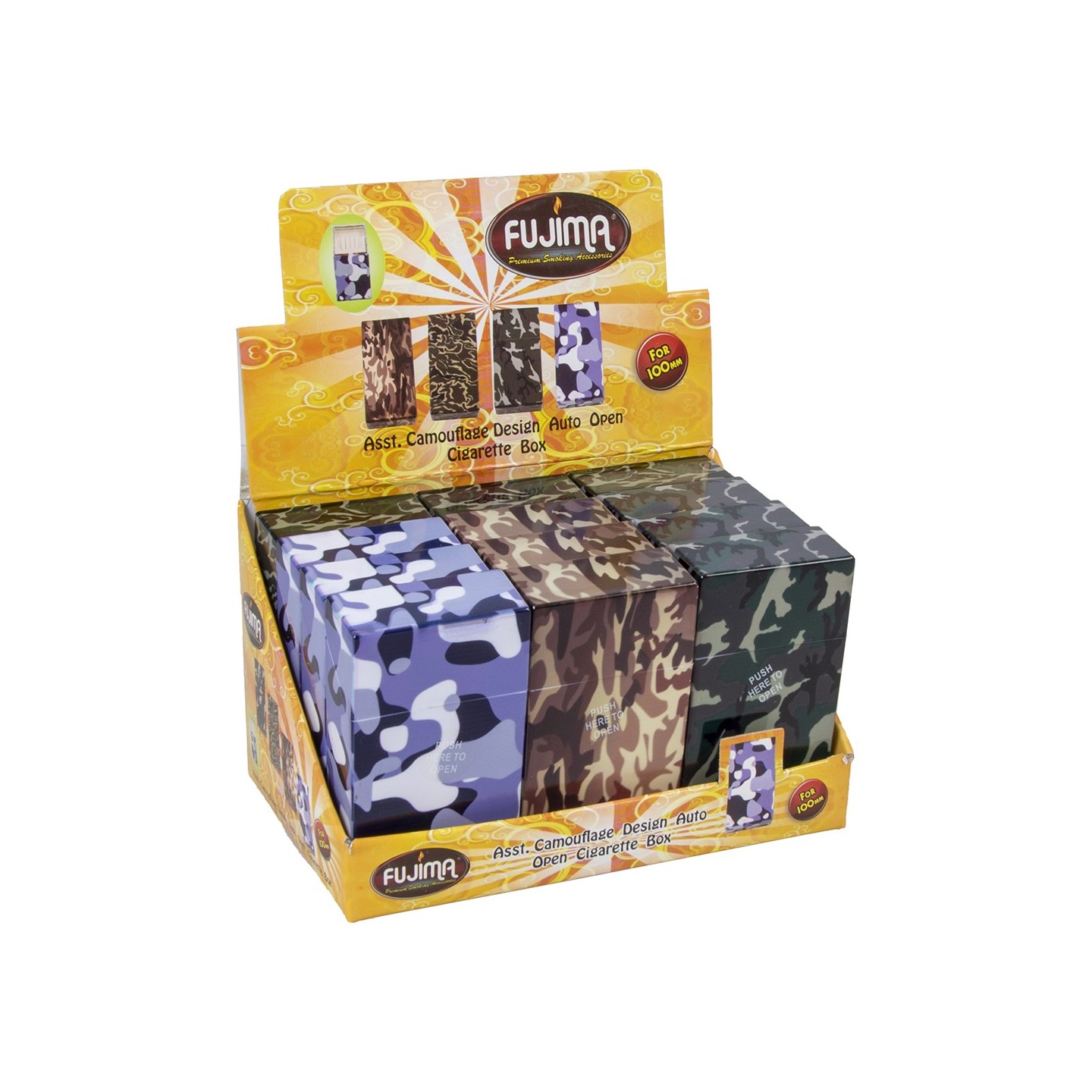 Plastic Camouflage Cig Case 12CT (CH97)