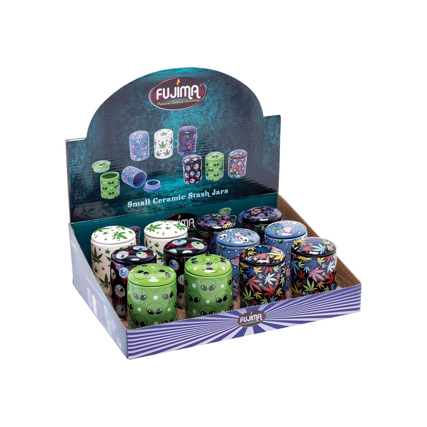 Small Ceramic Stash Jar - Asst Designs (SSJ1)