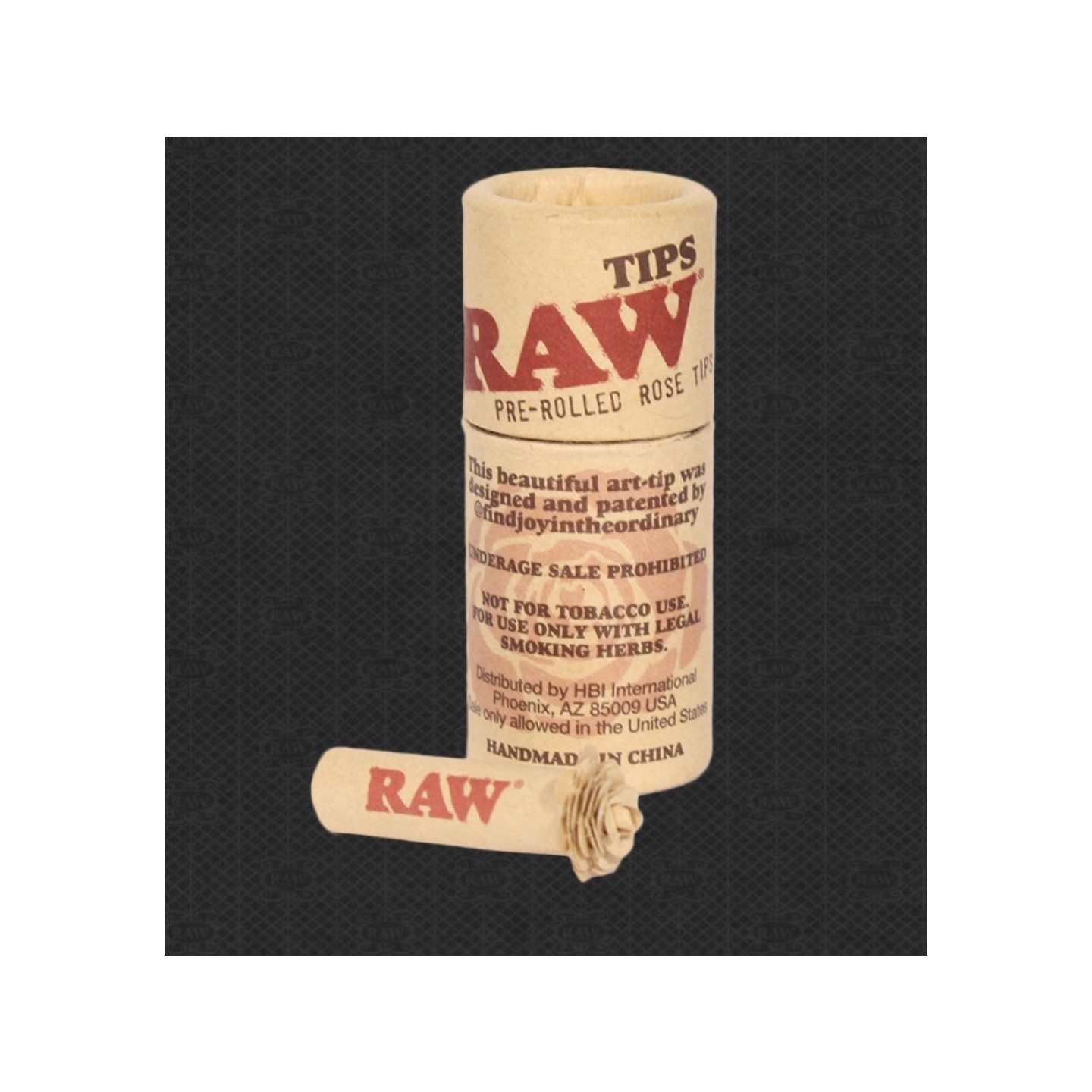 Raw Rose Pre-Rolled Tips 6/BX