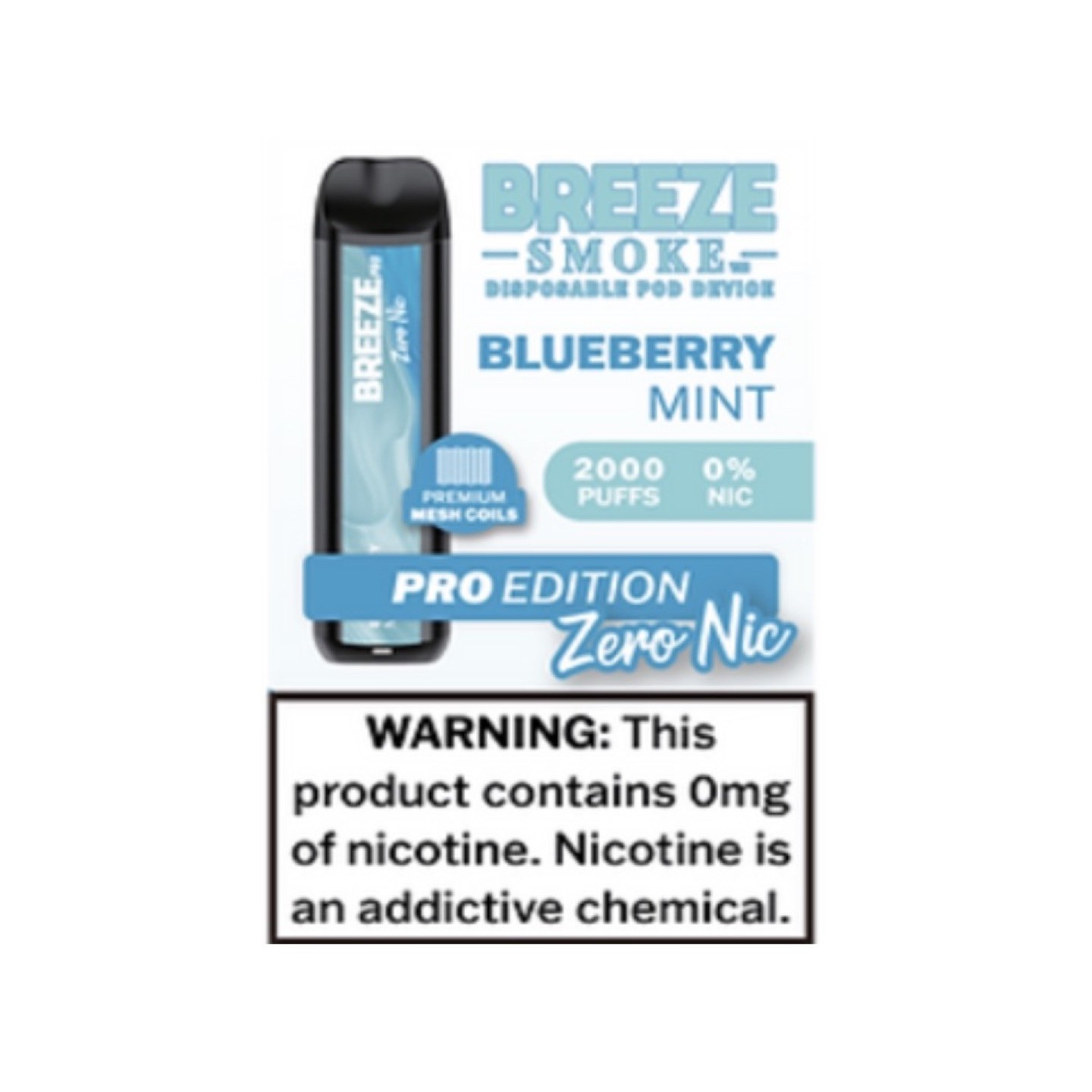 Breeze Pro 2K ZERO NIC Disposable 10PK