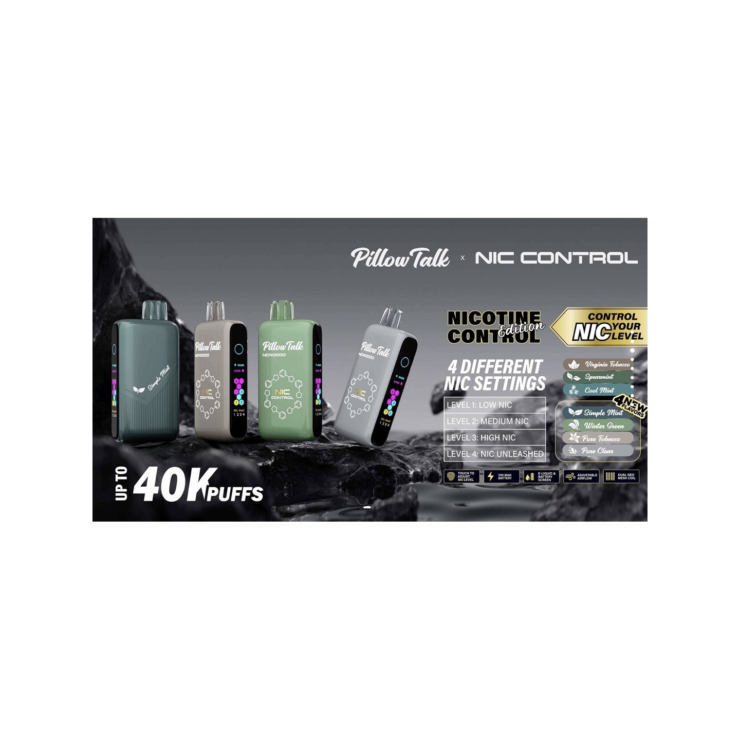 Pillow Talk NIC Control 40k 5pk