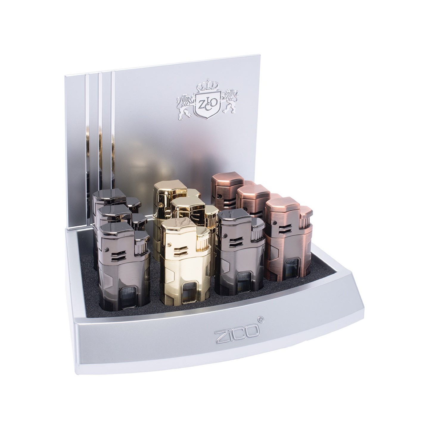 Zico ZD-95 Triple Flame Torch Lighter 10PK