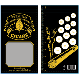 Cigar Black Moisturizer Bag 50PC/BAGS