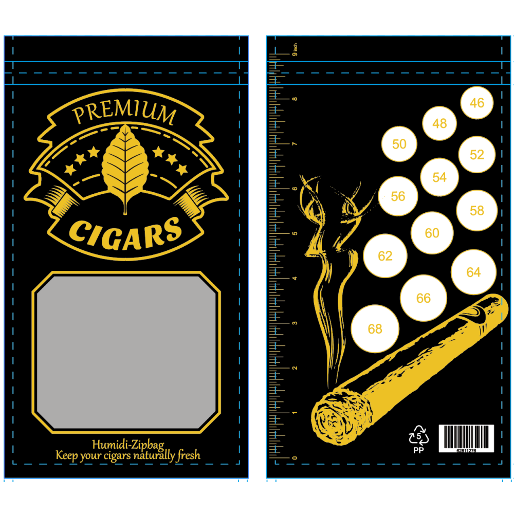 Cigar Black Moisturizer Bag 50PC/BAGS