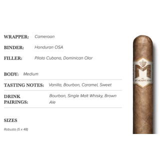 Macanudo M Vanilla Bourbon Robusto 20/BX