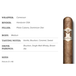 Macanudo M Vanilla Bourbon Robusto 20/BX