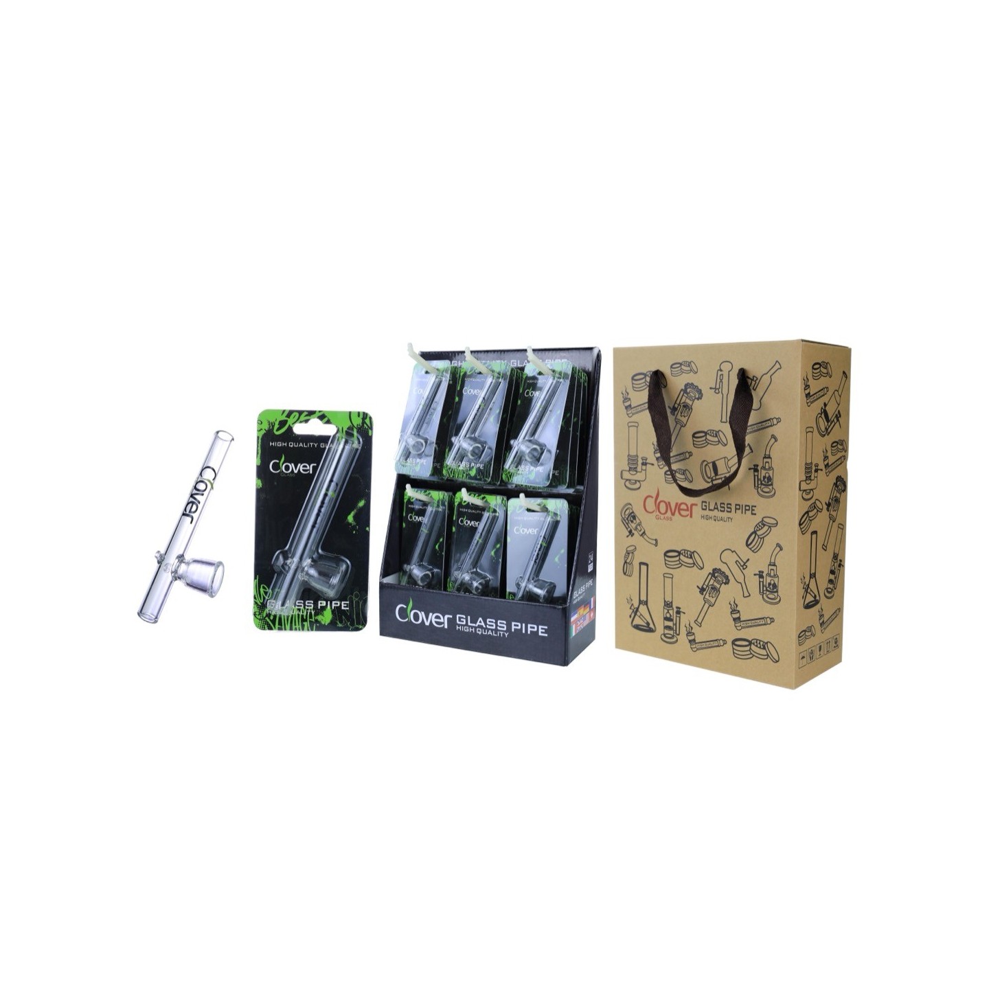 Glass YG-564A Pipe 130mm 24pc