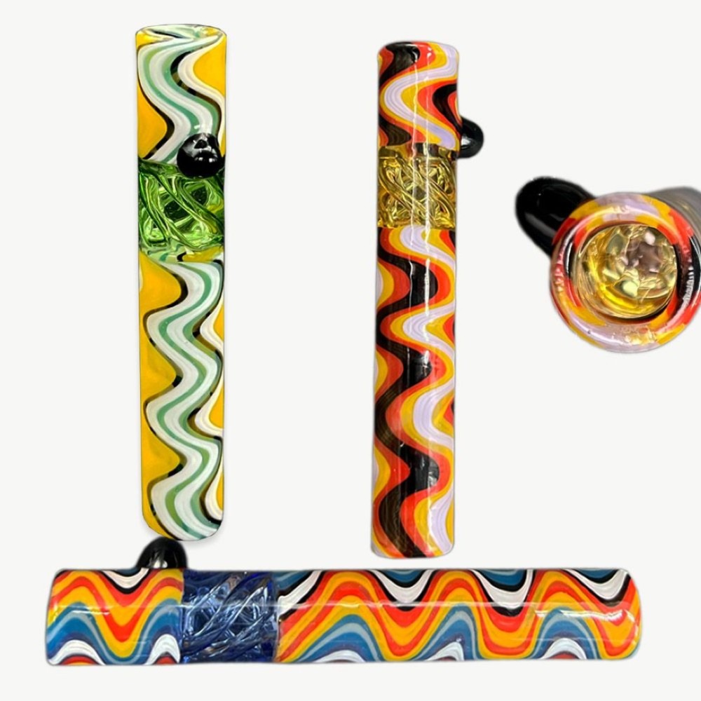 Glass Chillum Nepal NO7 UK285 20/JAR (MIX)