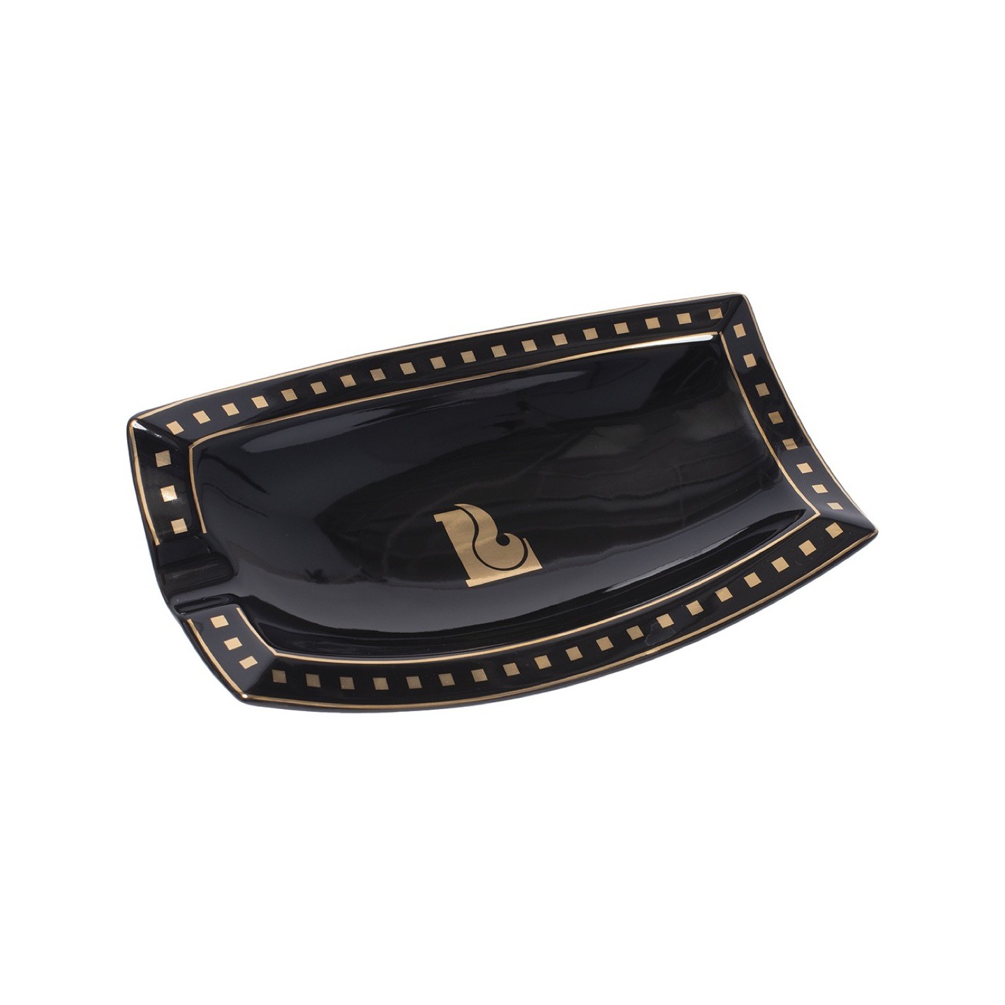Black Rectangle Cigar Ashtray A264