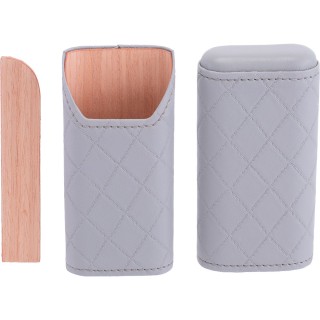 Cigar Case Grey Vegan Leather XC473