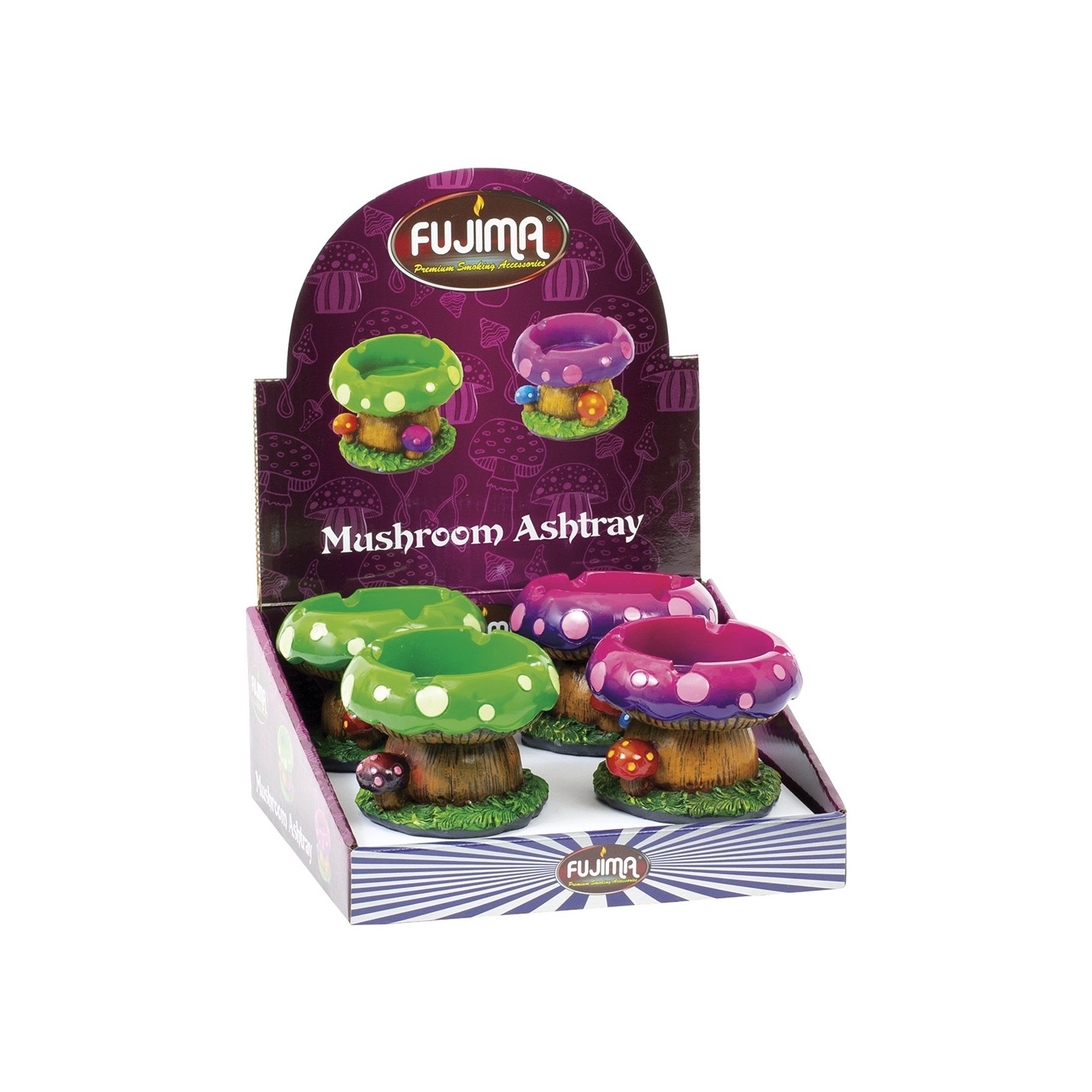 Green & Purple Mushroom 4CT (LT404)