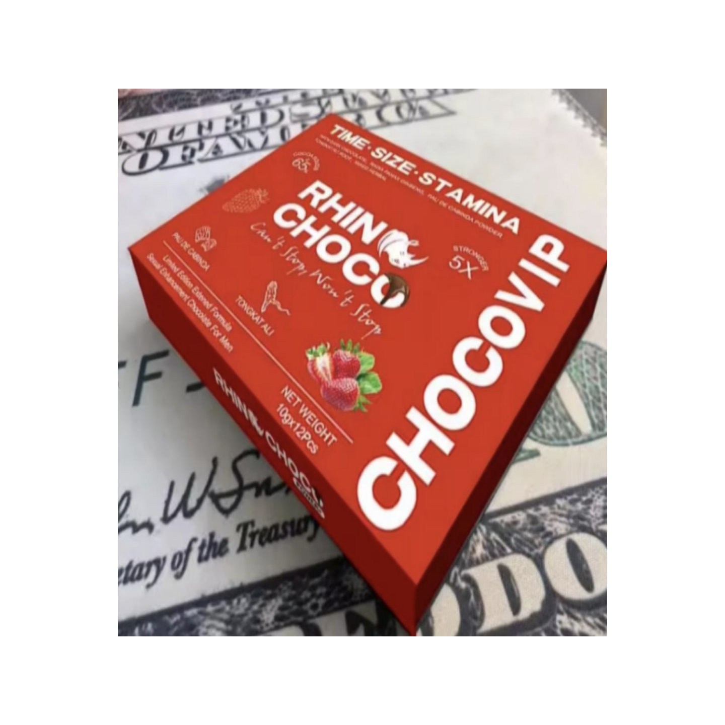 Rhino Choco Strawberry Red 12PK