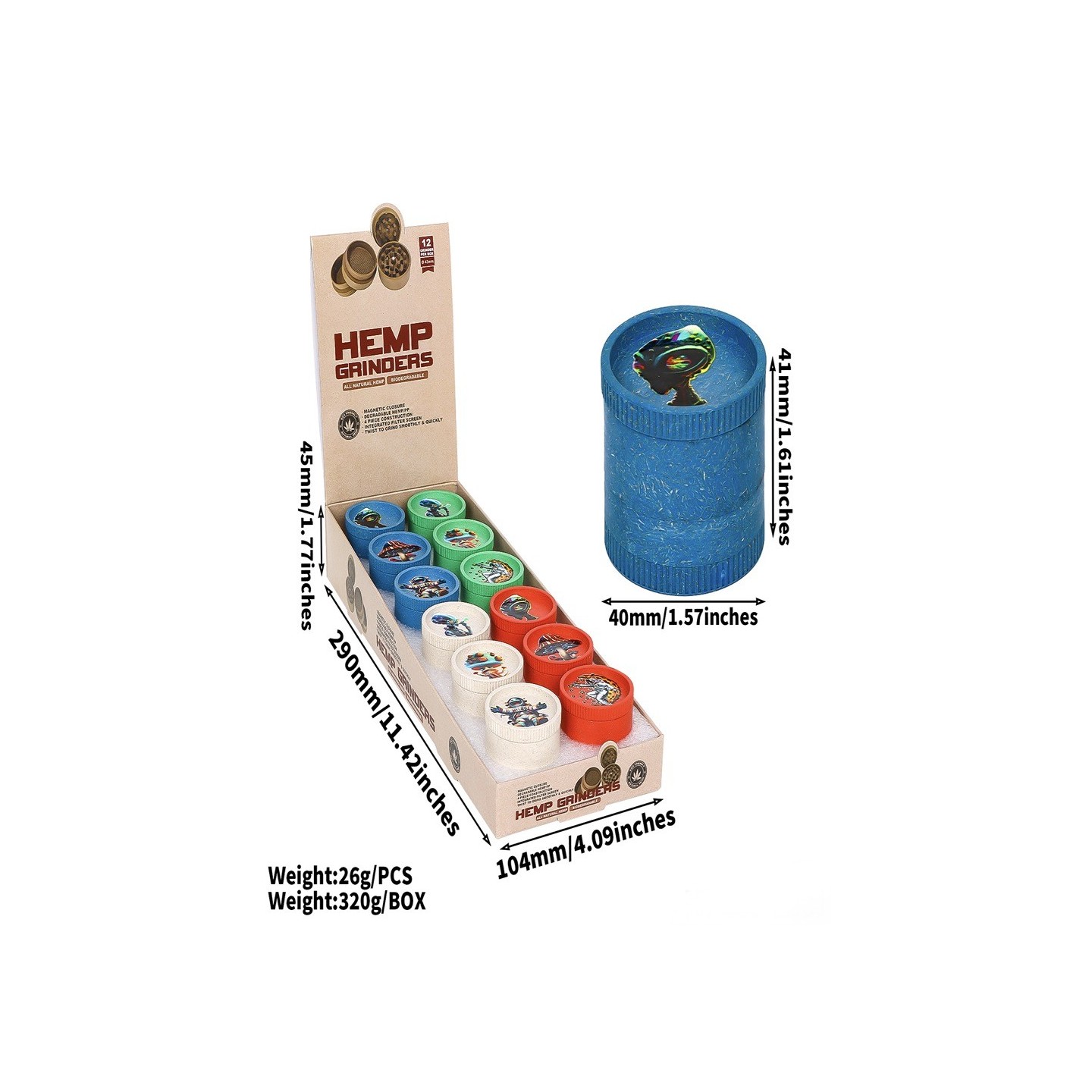 Grinder 4 Parts 40mm GSI458