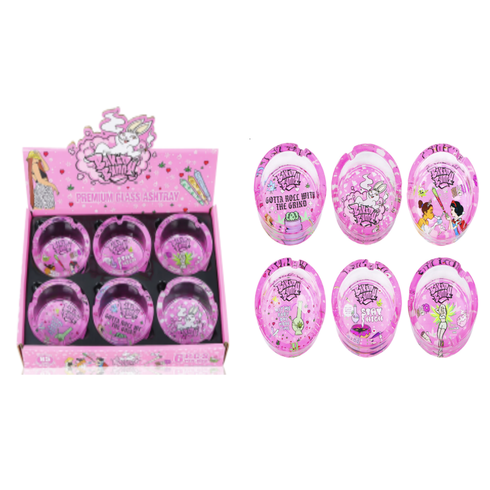 Premium Glass Ashtray Baked Bunny 6CT