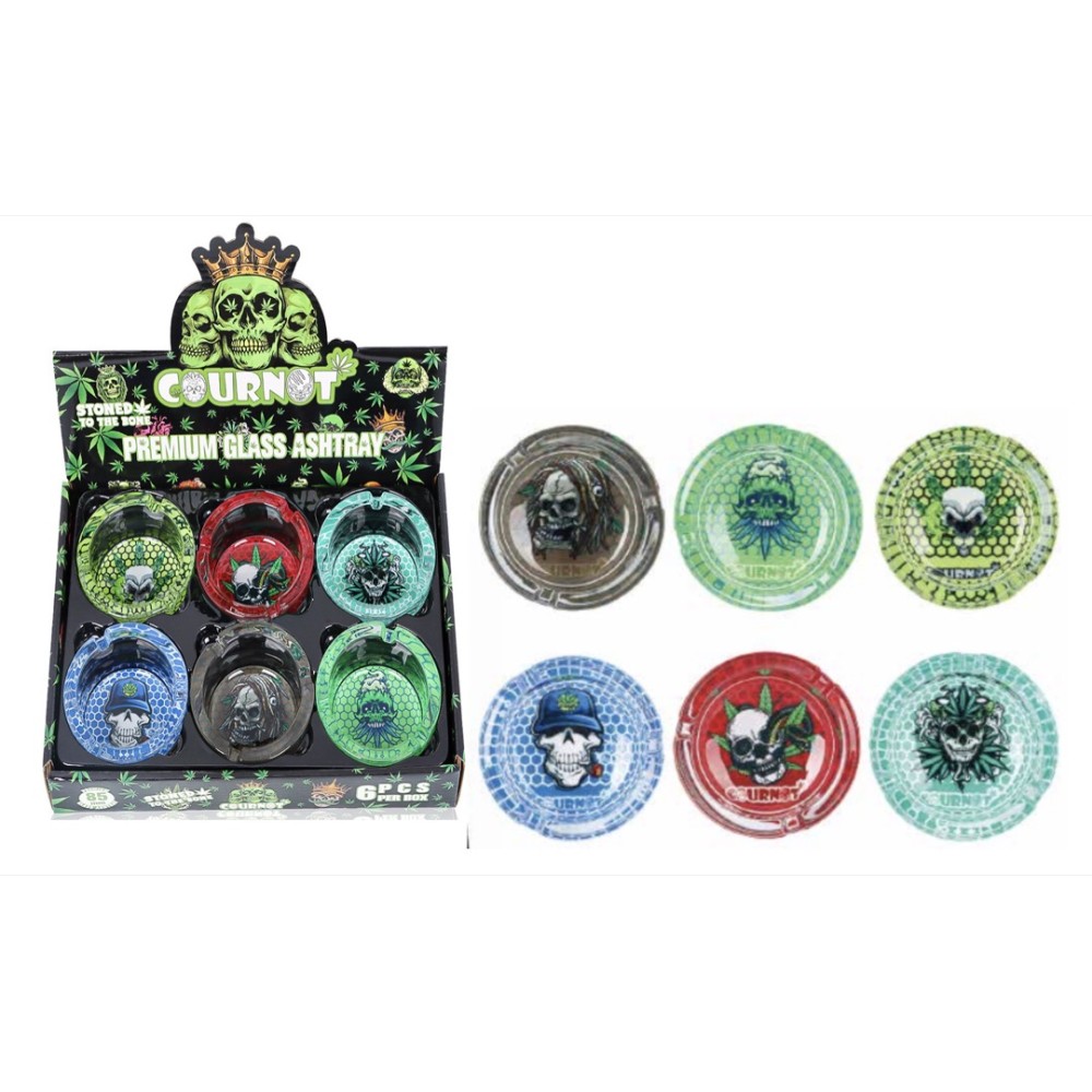 Premium Glass Ashtray COURNOT 6CT