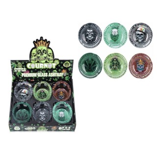 Premium Glass Ashtray COURNOT 6CT