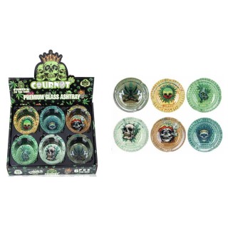 Premium Glass Ashtray COURNOT 6CT